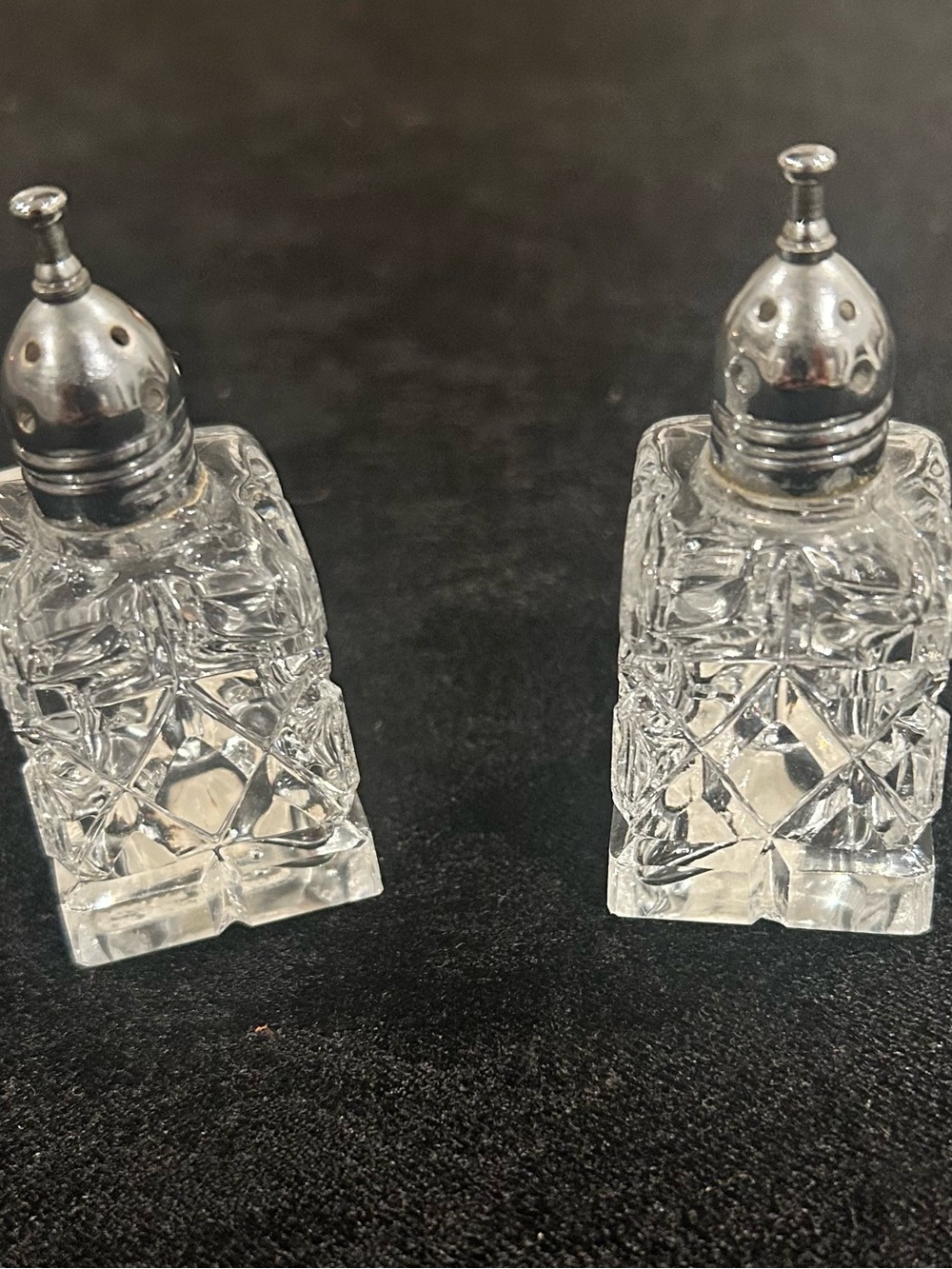 Vintage Viking Japan Hand Cut and Hand Polished Salt And Pepper Shakers